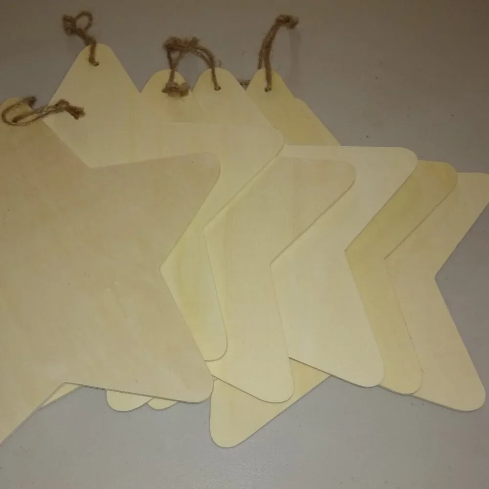 Wooden Craft star shapes 10